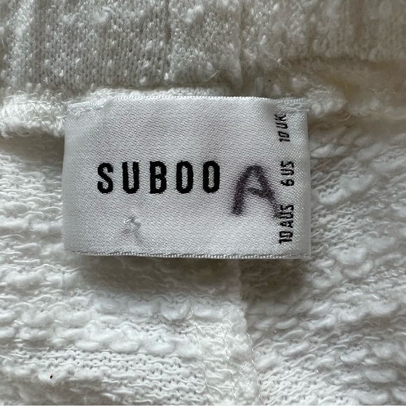 Suboo Women's Shorts Castaway Fringing Lattice Detailing White Size 6. - Picture 3 of 8